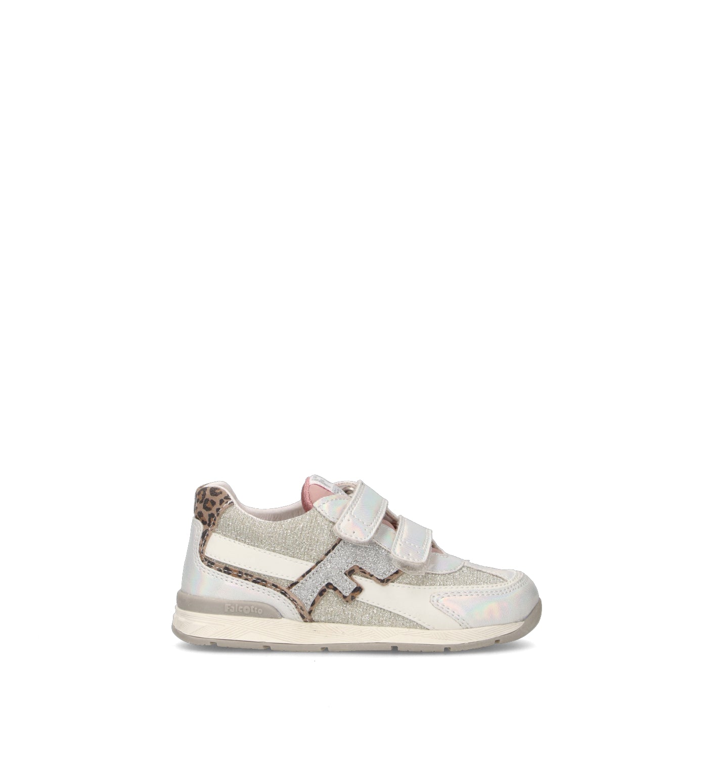 FALCOTTO Sneaker bimba argento in pelle