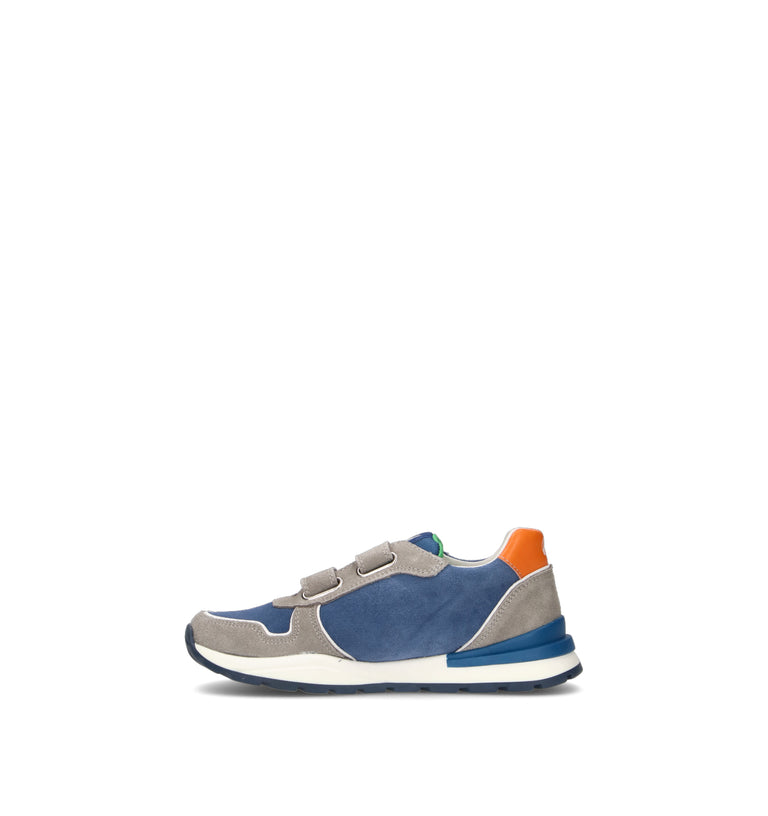NATURINO Sneaker bimbo grigia/blu in suede