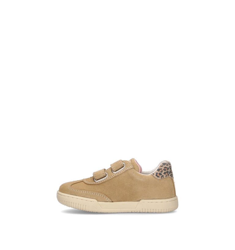 FALCOTTO Sneaker bimba beige in suede