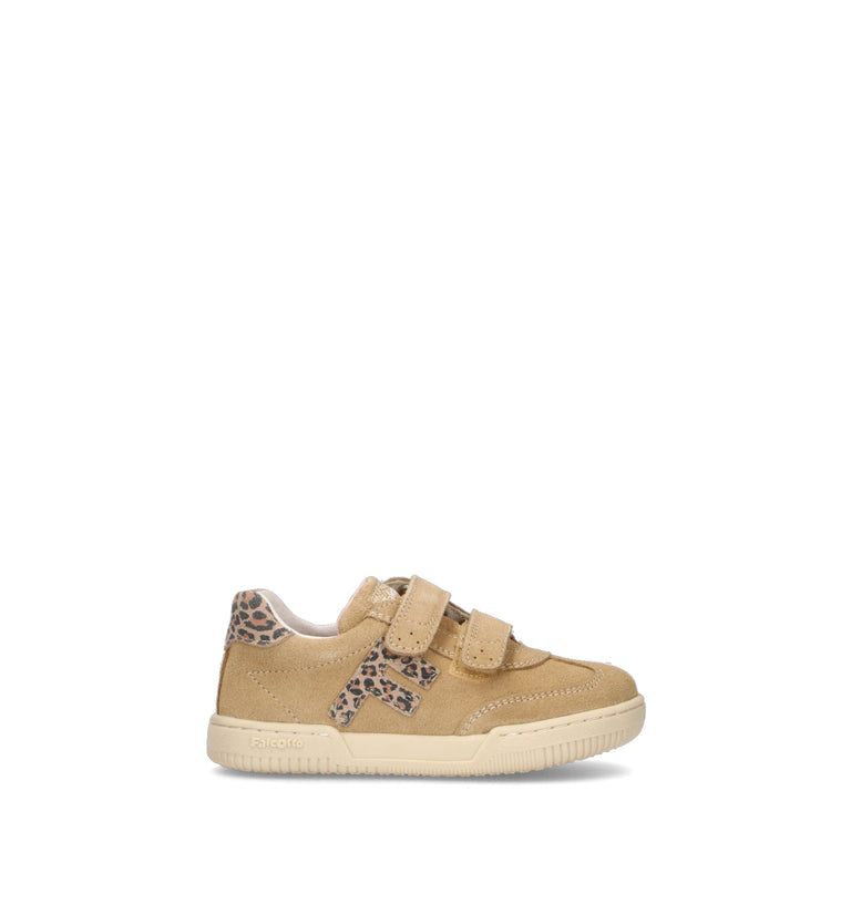 FALCOTTO Sneaker bimba beige in suede