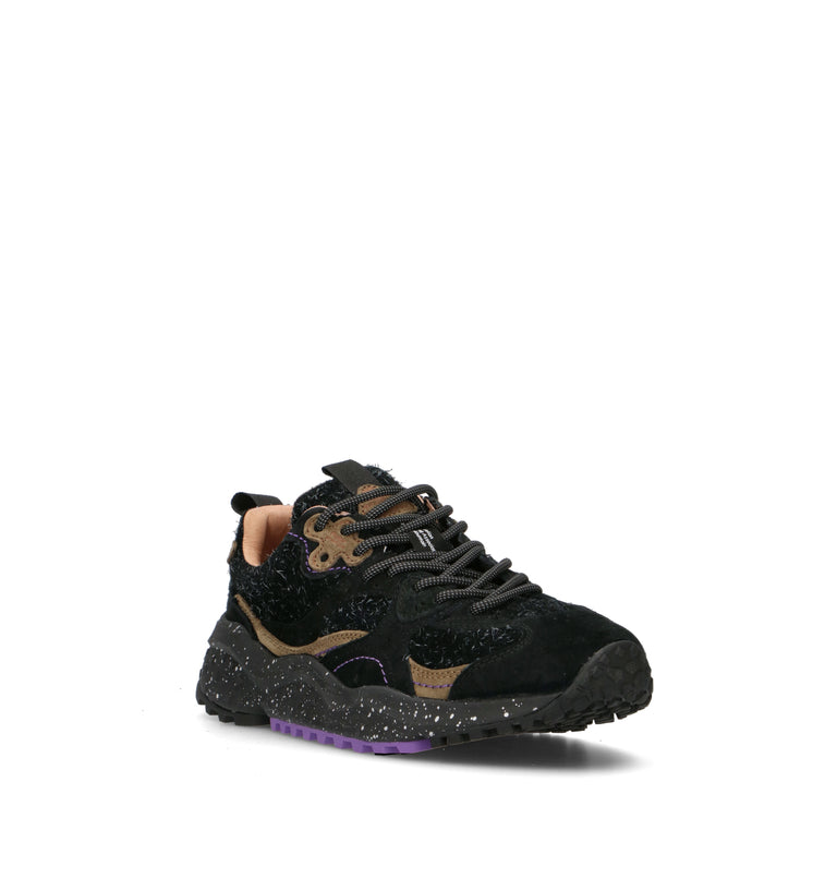 FLOWER MOUNTAIN Sneaker donna nera in suede