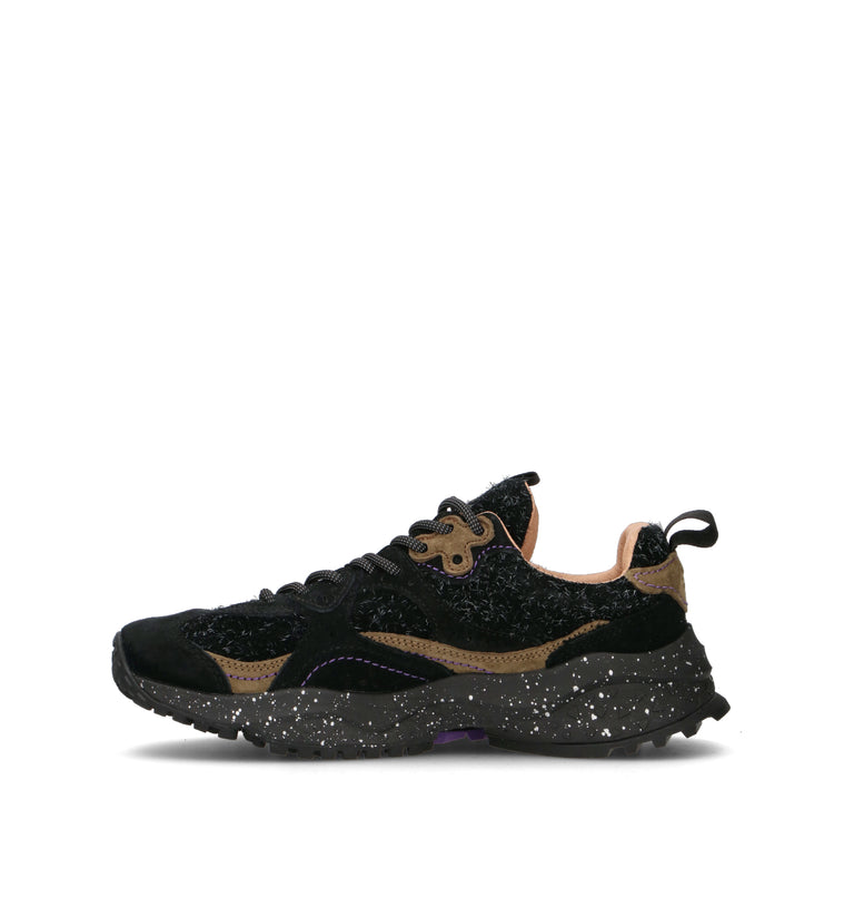 FLOWER MOUNTAIN Sneaker donna nera in suede