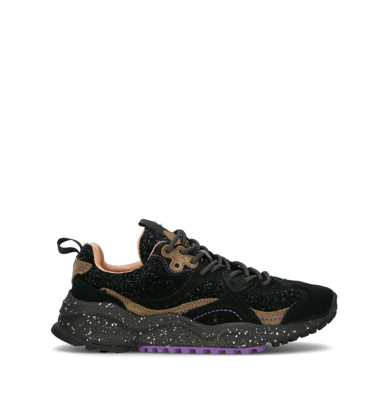 FLOWER MOUNTAIN Sneaker donna nera in suede