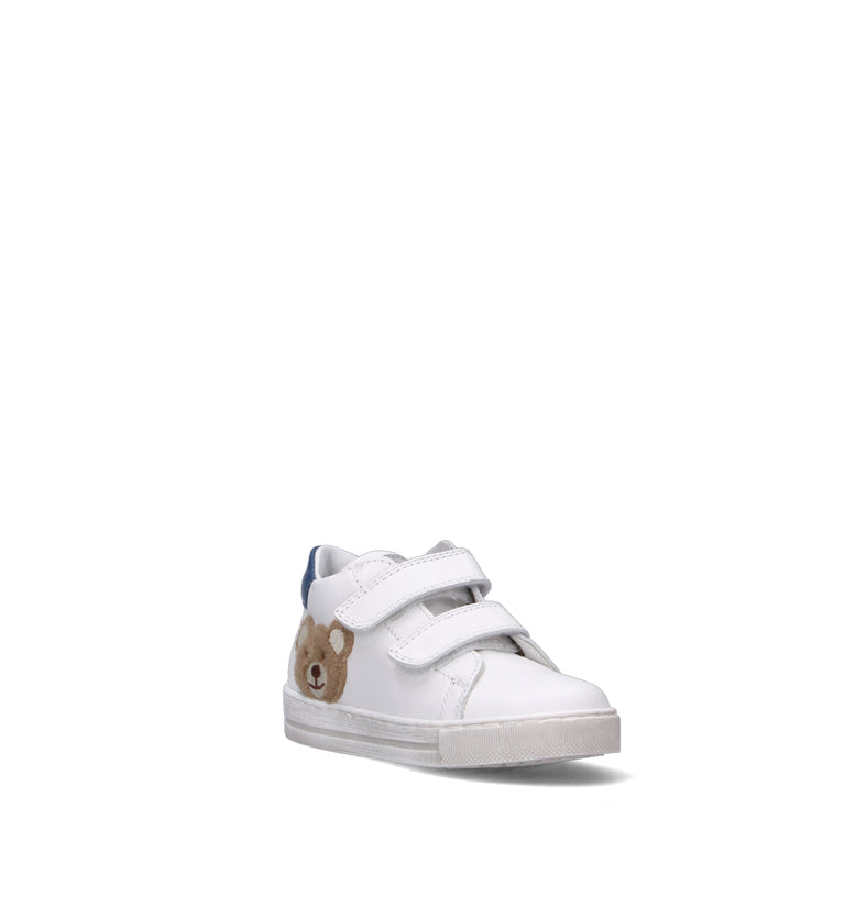 FALCOTTO Sneaker bimbo bianca/blu in pelle
