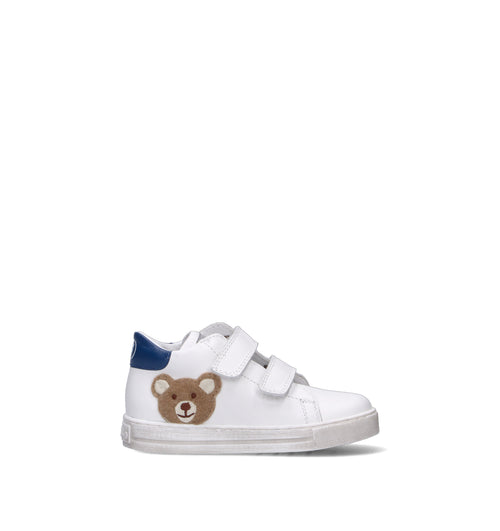 FALCOTTO Sneaker bimbo bianca/blu in pelle