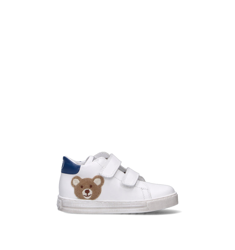 FALCOTTO Sneaker bimbo bianca/blu in pelle