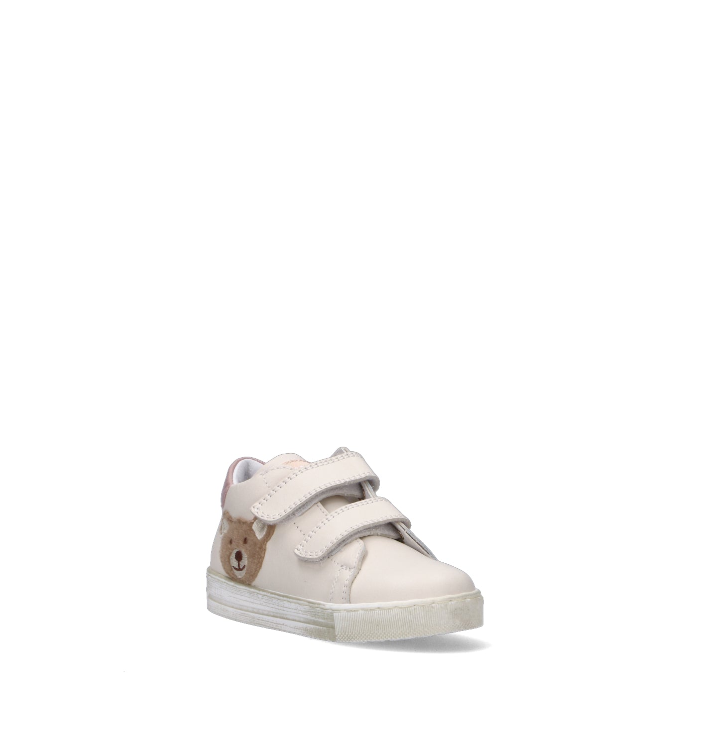 FALCOTTO Sneaker bimba bianca/rosa in pelle