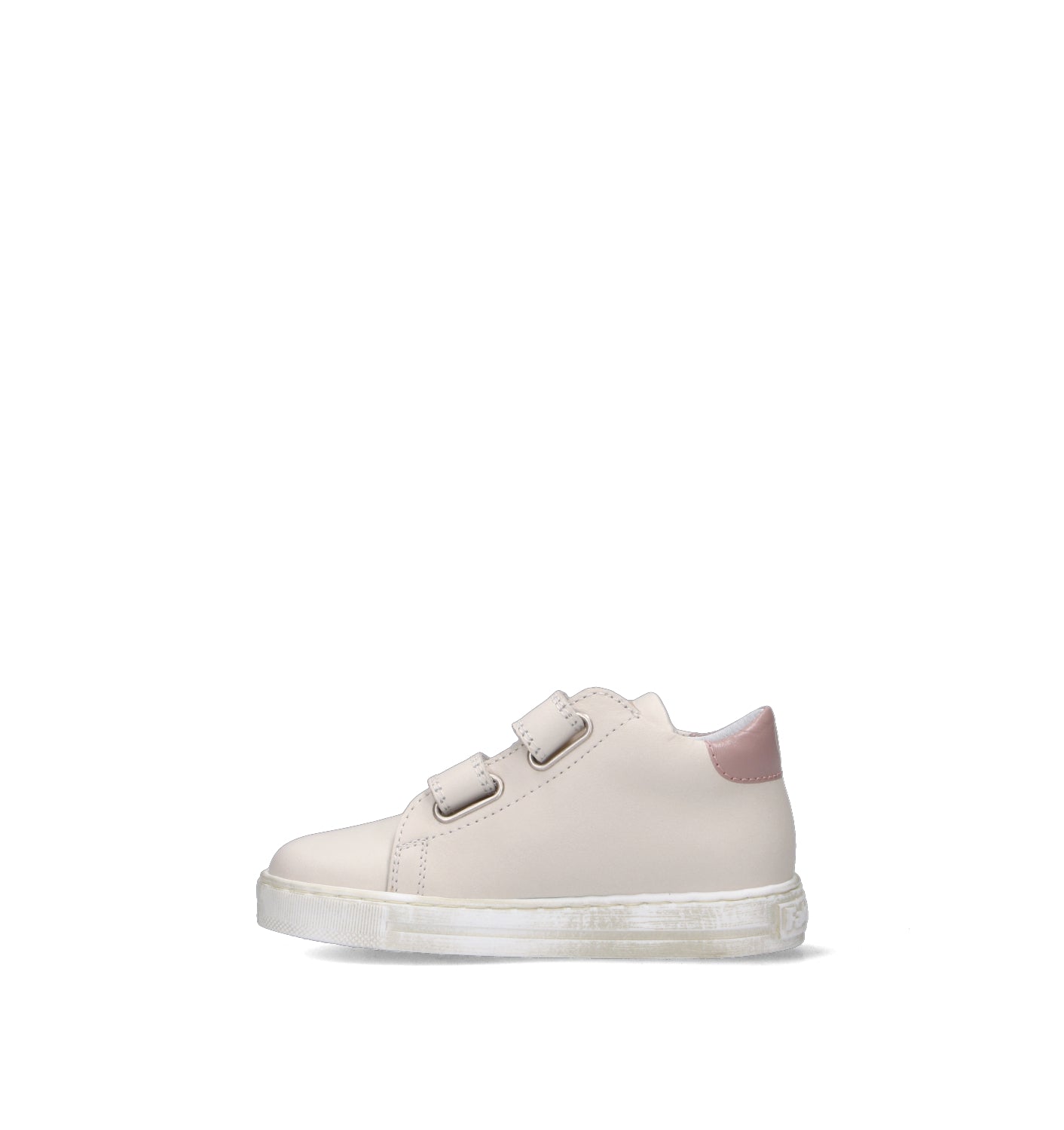 FALCOTTO Sneaker bimba bianca/rosa in pelle