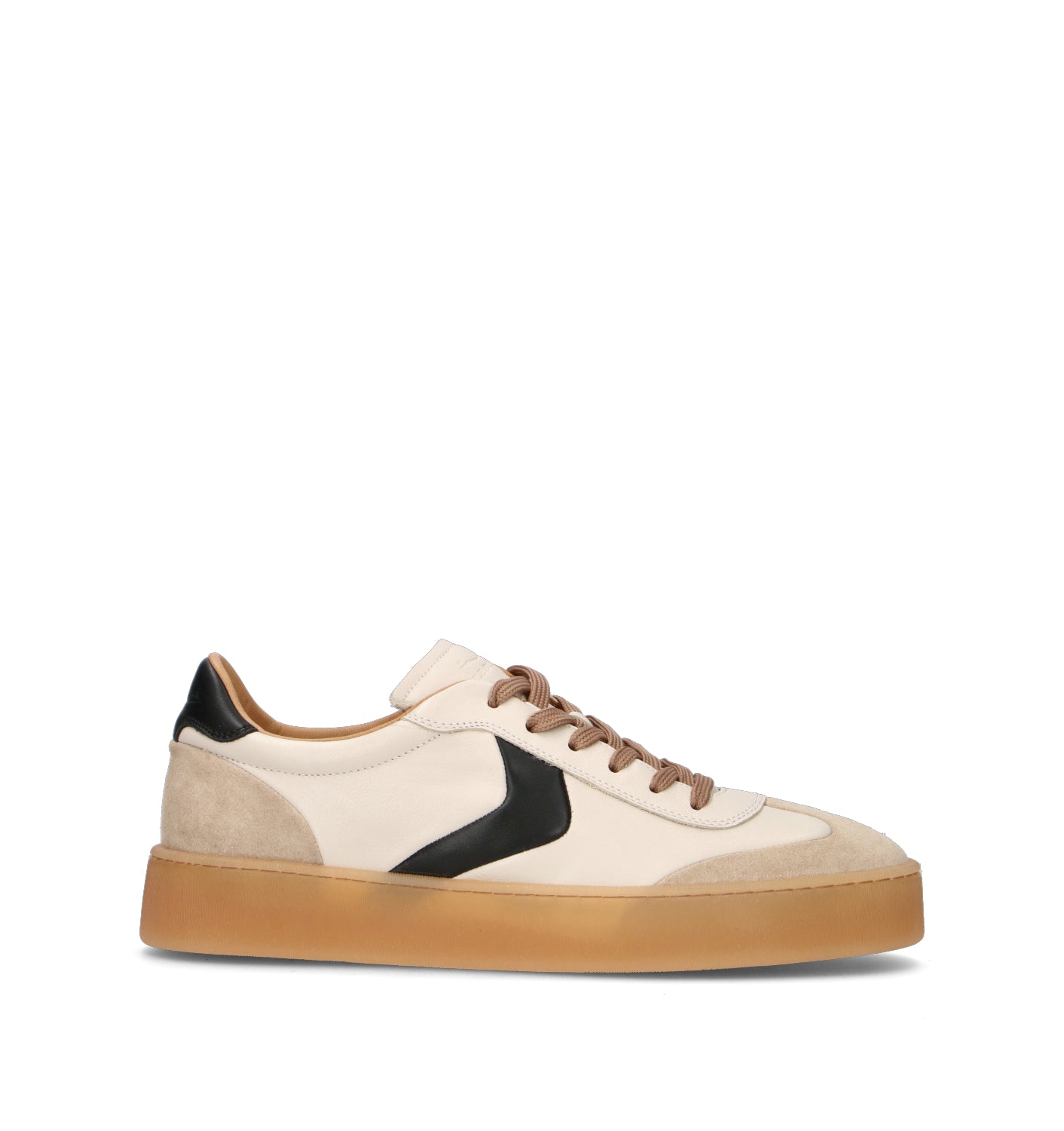 VOILE BLANCHE Sneaker uomo panna in pelle