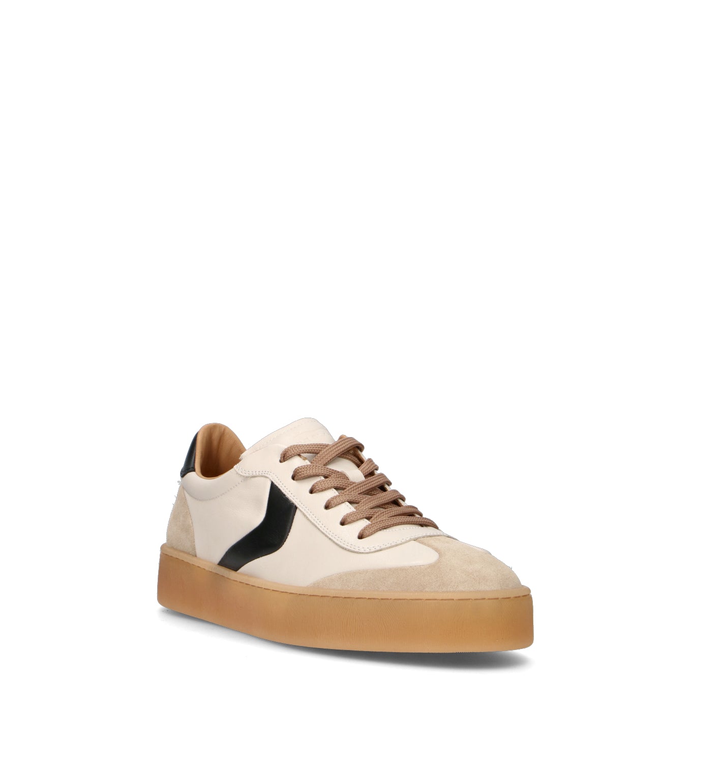 VOILE BLANCHE Sneaker uomo panna in pelle