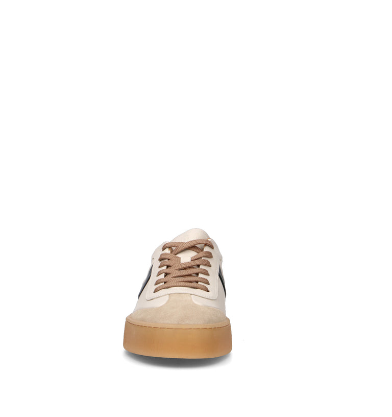 VOILE BLANCHE Sneaker uomo panna in pelle