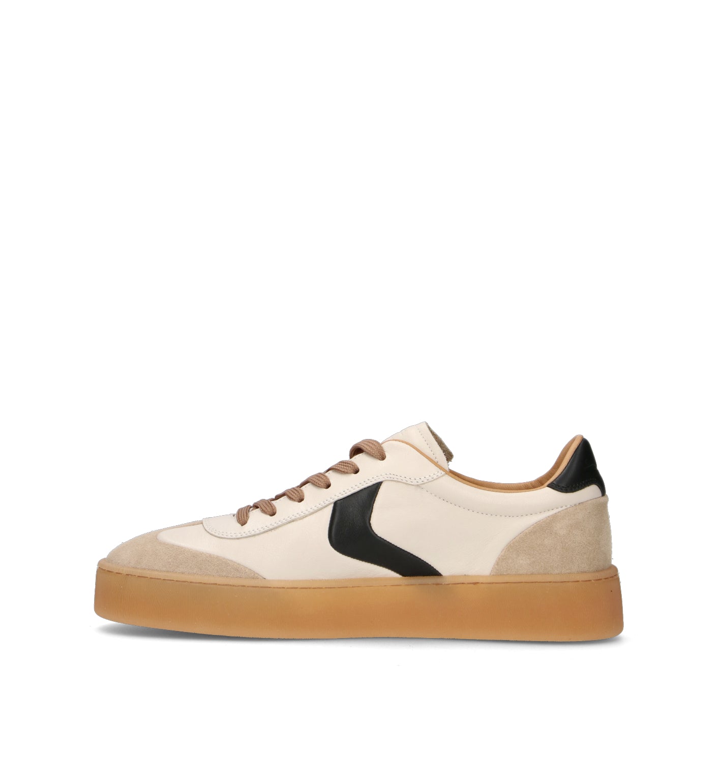 VOILE BLANCHE Sneaker uomo panna in pelle