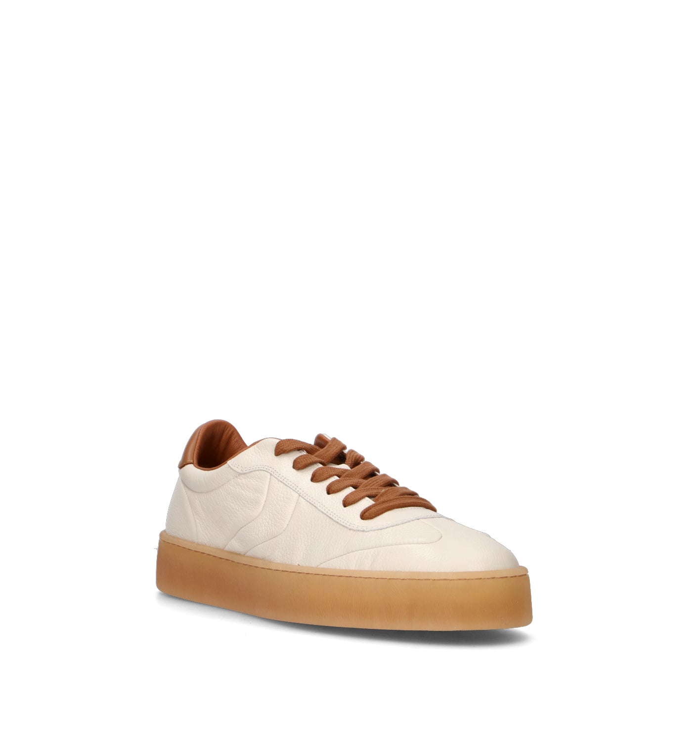 VOILE BLANCHE Sneaker uomo bianca in pelle