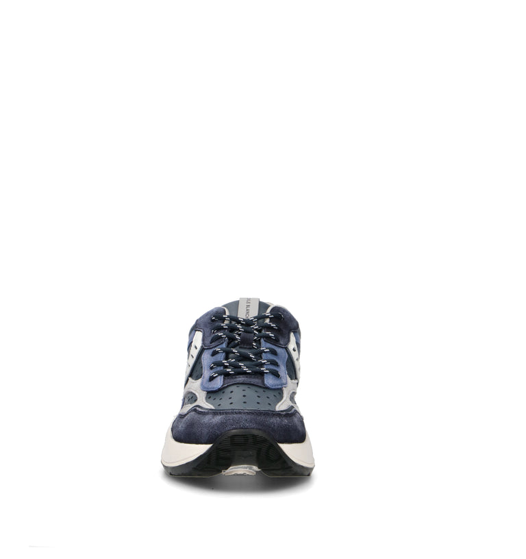 VOILE BLANCHE Sneaker uomo blu in suede