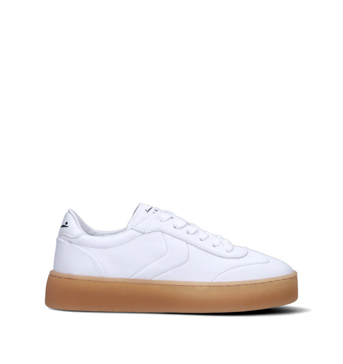 VOILE BLANCHE Sneaker donna bianca in pelle