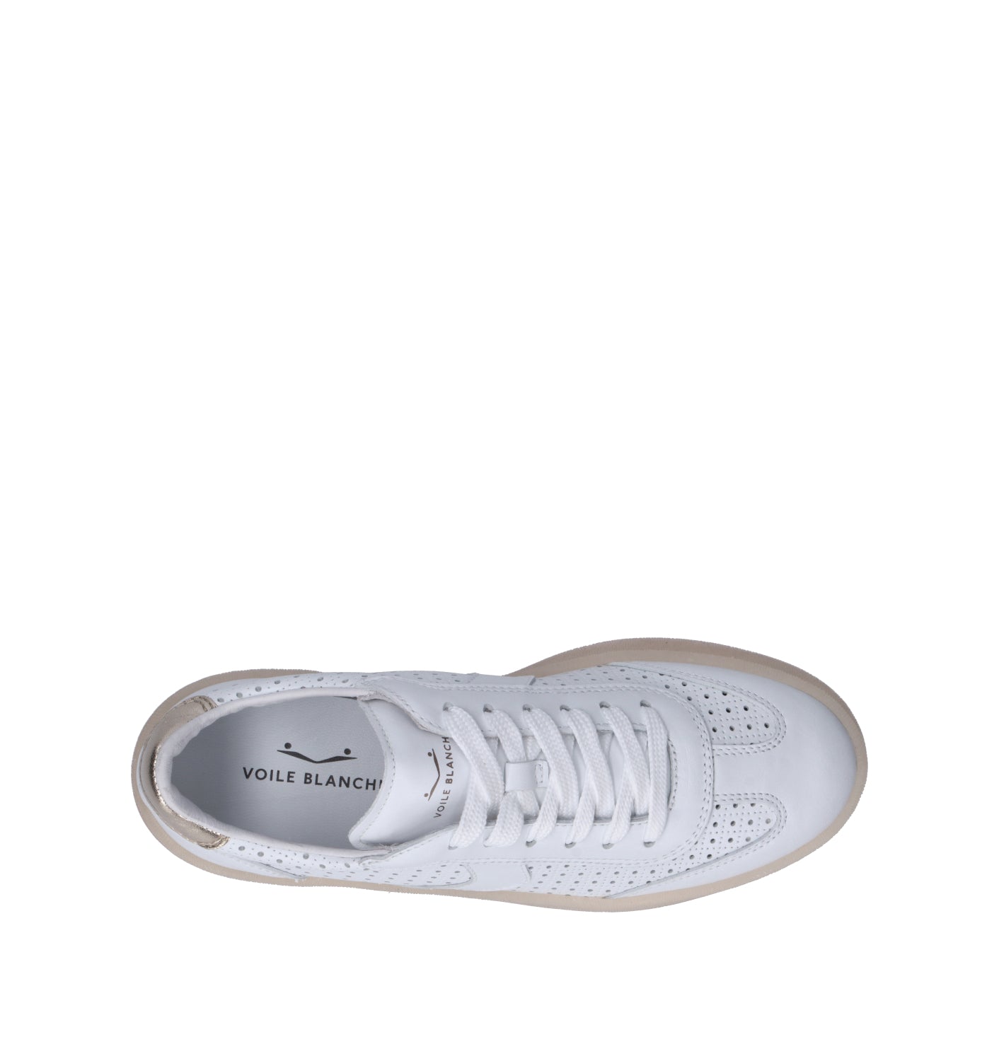 VOILE BLANCHE Sneaker donna bianca in pelle
