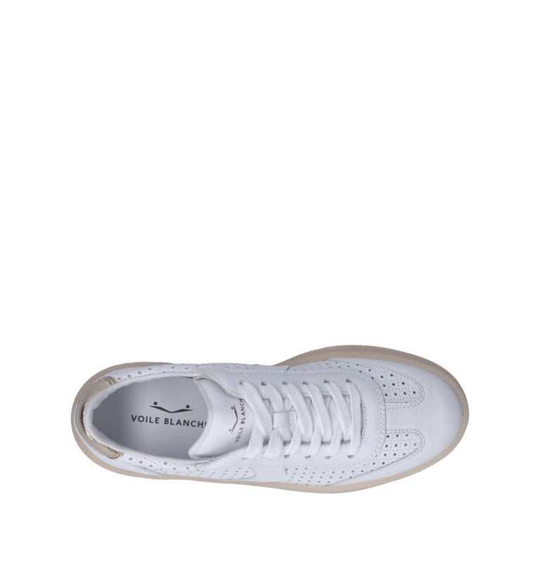 VOILE BLANCHE Sneaker donna bianca in pelle