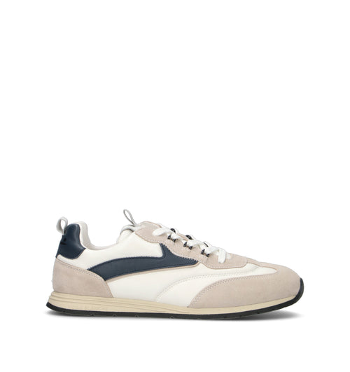 VOILE BLANCHE Sneaker uomo bianca/blu in pelle