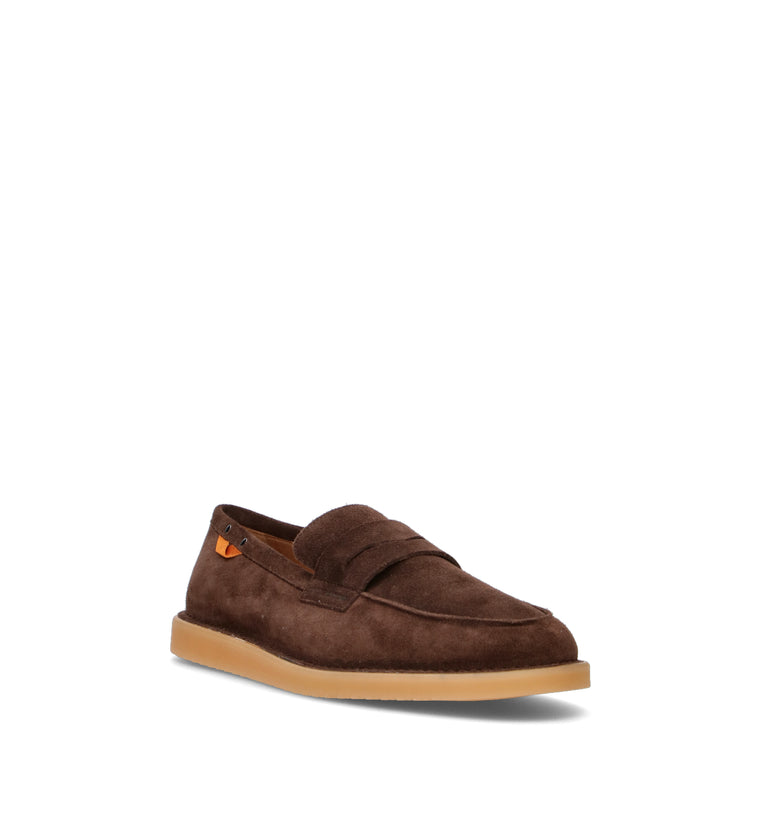 VOILE BLANCHE Mocassino uomo marrone in suede