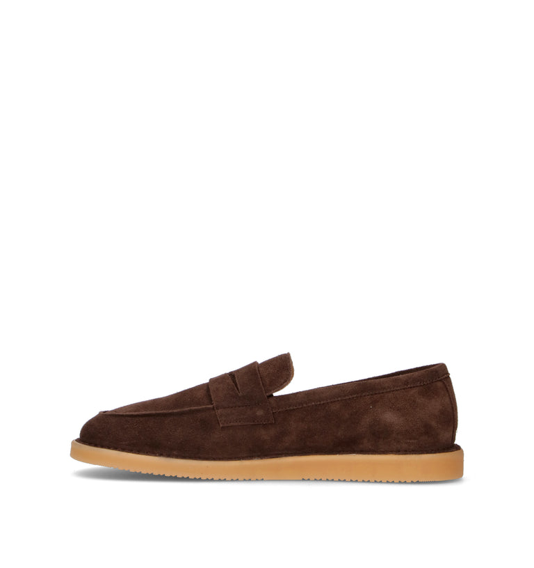 VOILE BLANCHE Mocassino uomo marrone in suede