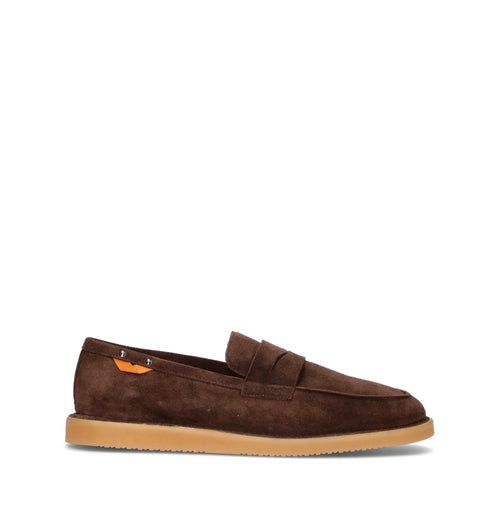 VOILE BLANCHE Mocassino uomo marrone in suede