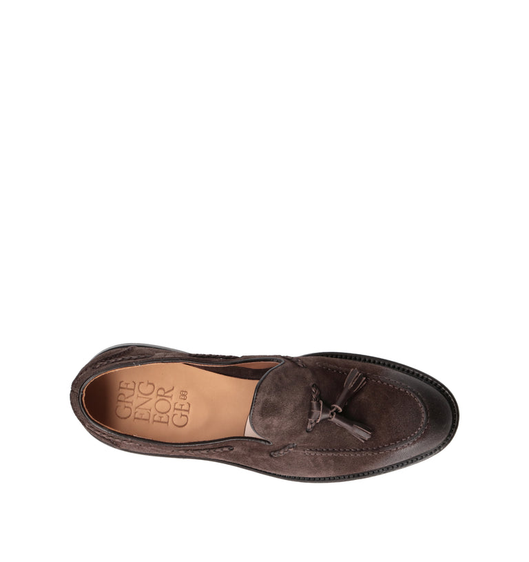 GREEN GEORGE Mocassino uomo testa di moro in suede