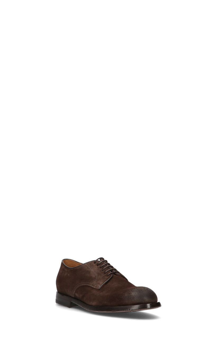 GREEN GEORGE Stringata uomo marrone in suede