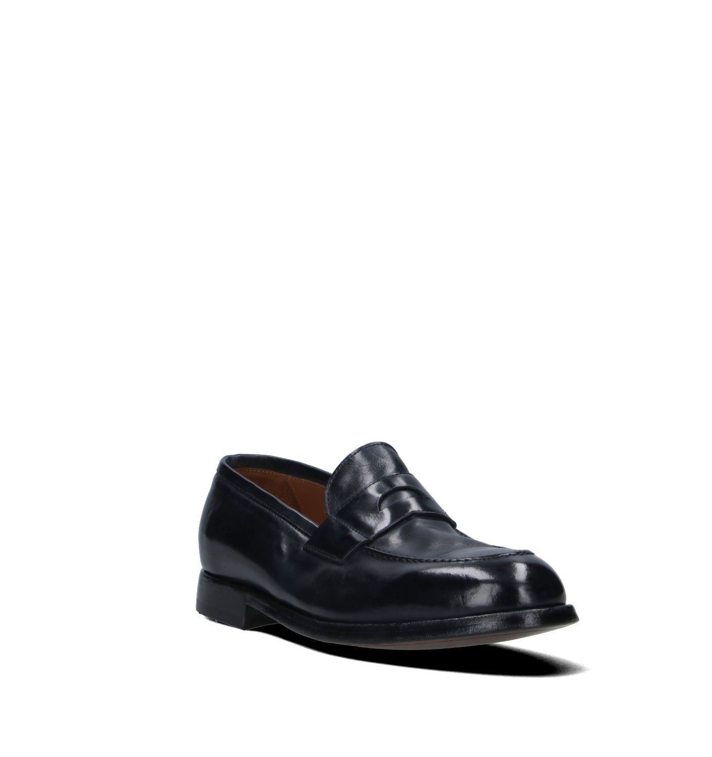 GREEN GEORGE Mocassino uomo blu in pelle