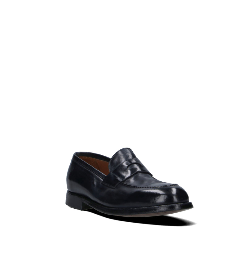 GREEN GEORGE Mocassino uomo blu in pelle