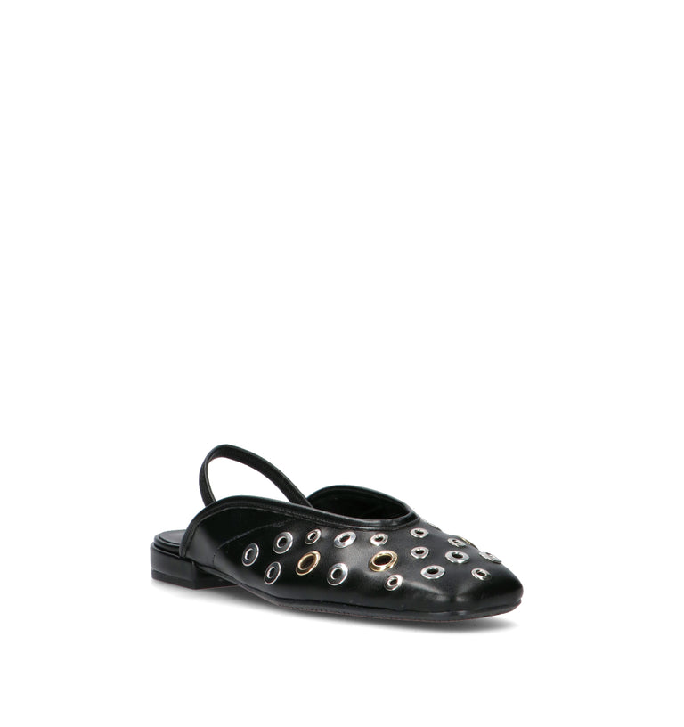 REBECCA VAN DIK Slingback donna nera