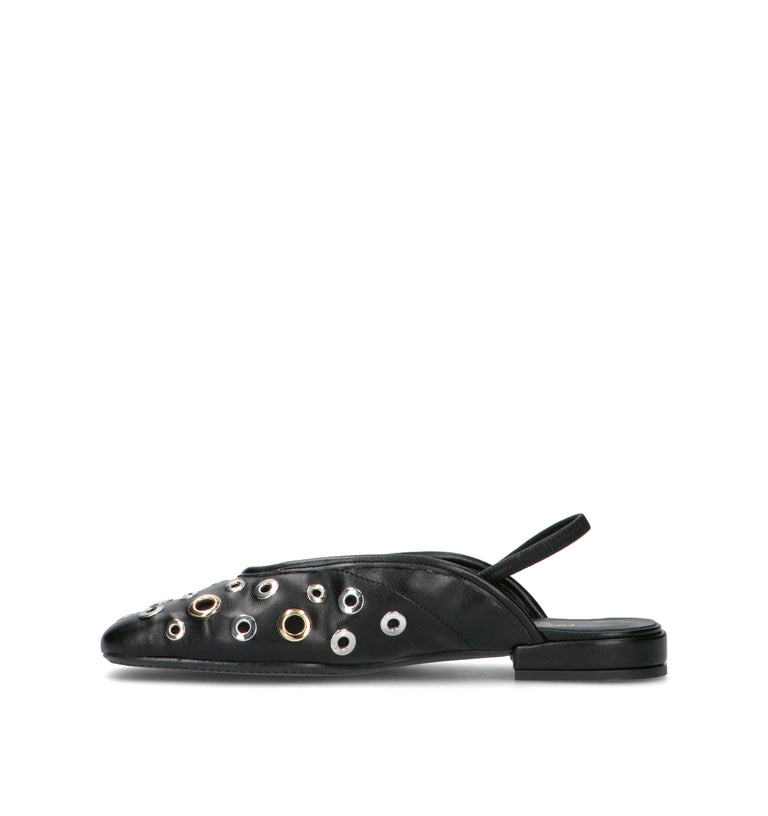REBECCA VAN DIK Slingback donna nera