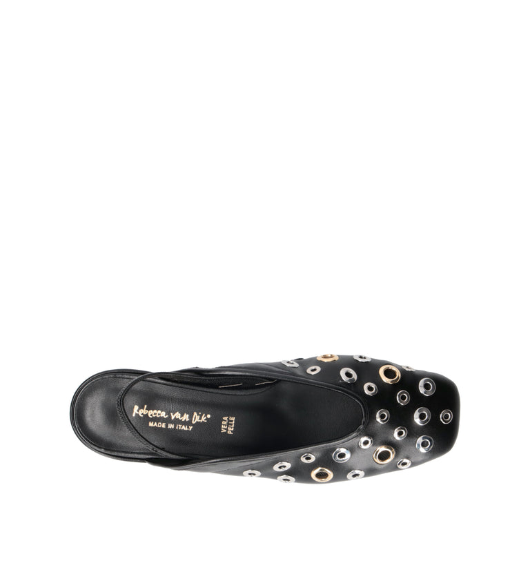 REBECCA VAN DIK Slingback donna nera