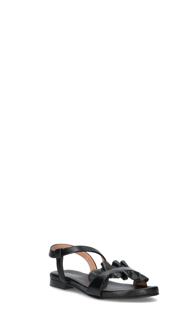 FRICKY Sandalo donna nero in pelle