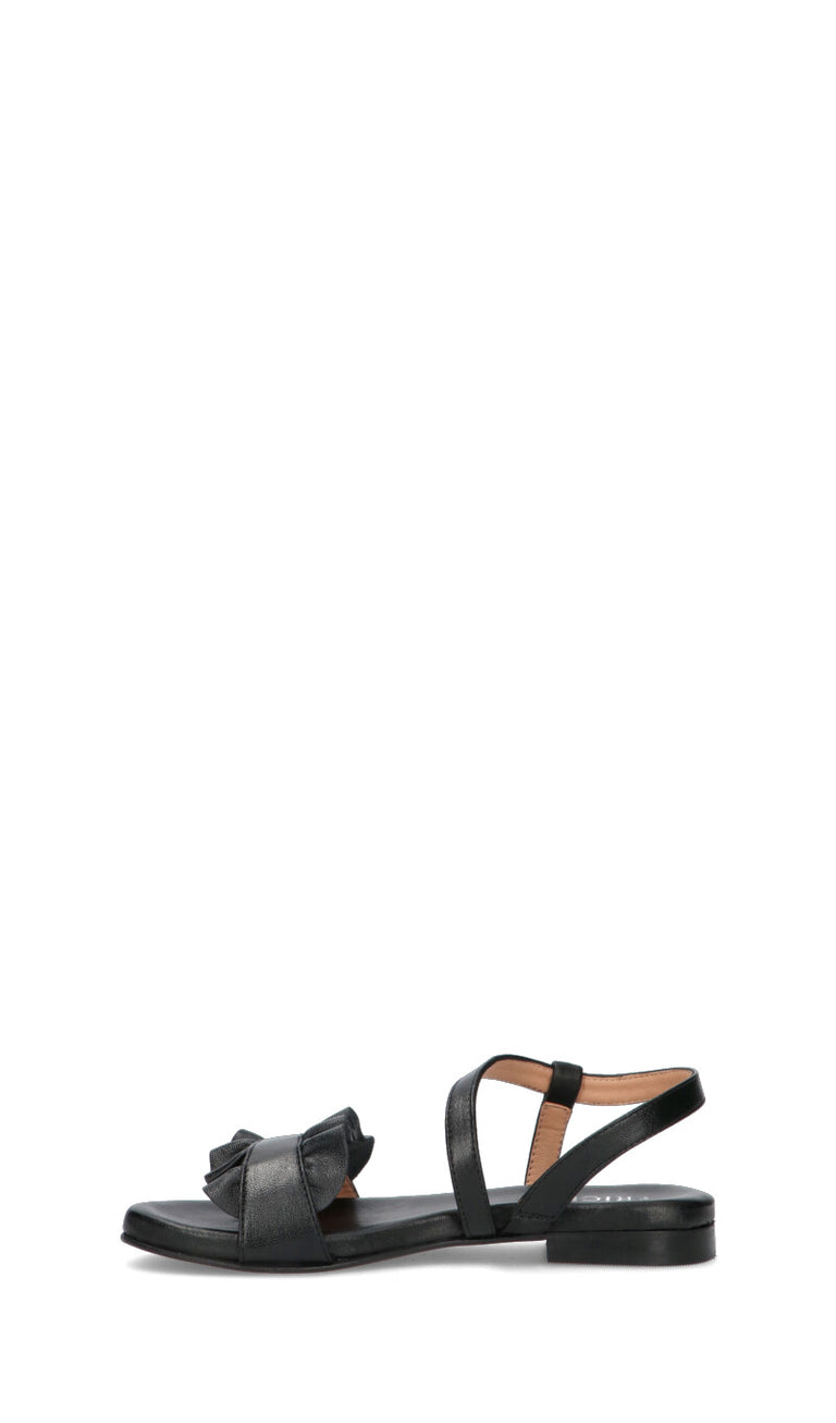 FRICKY Sandalo donna nero in pelle