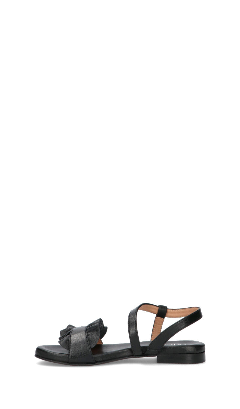 FRICKY Sandalo donna nero in pelle