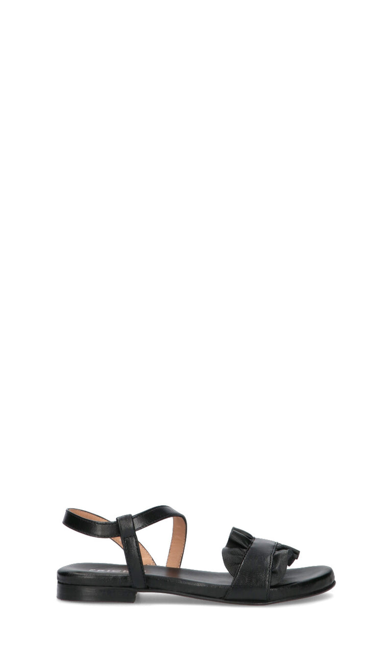 FRICKY Sandalo donna nero in pelle