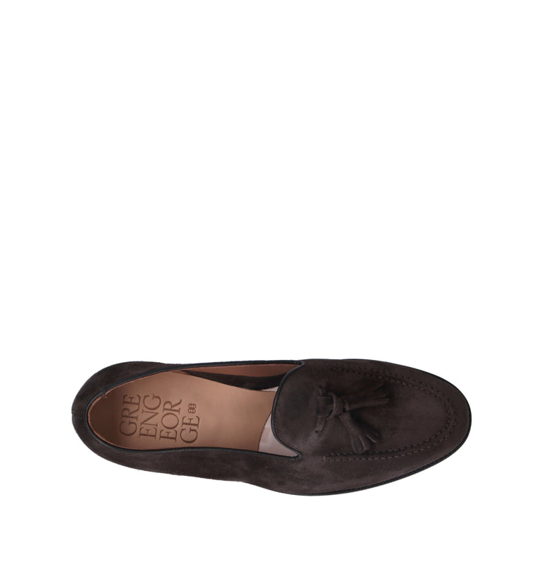 GREEN GEORGE Mocassino uomo marrone in suede