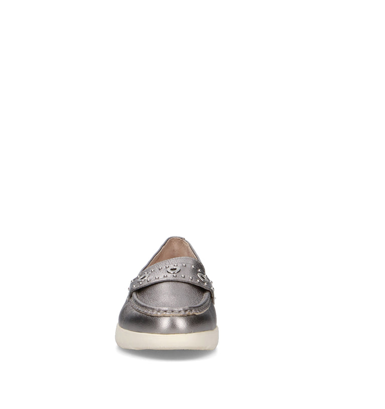 STONEFLY Mocassino donna argento in pelle