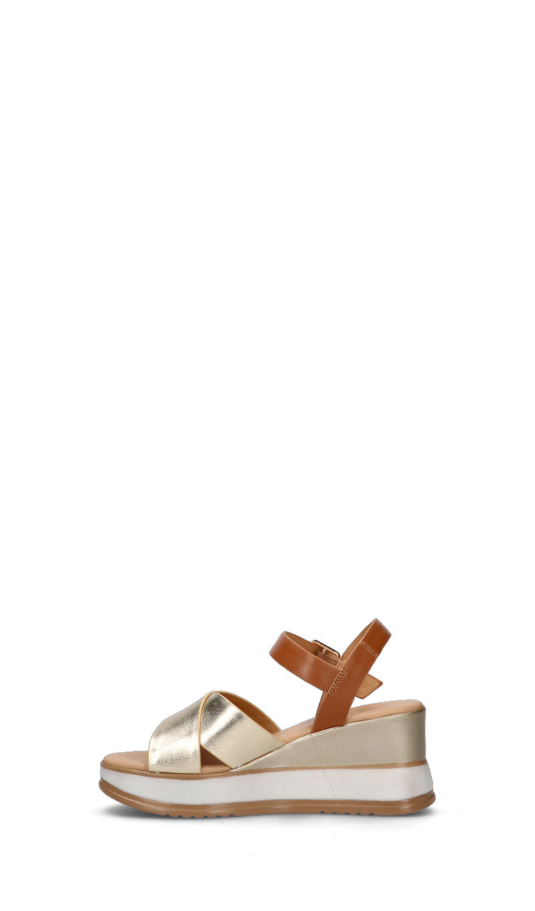 ROBERTA GINEPRI Sandalo donna oro/marrone in pelle
