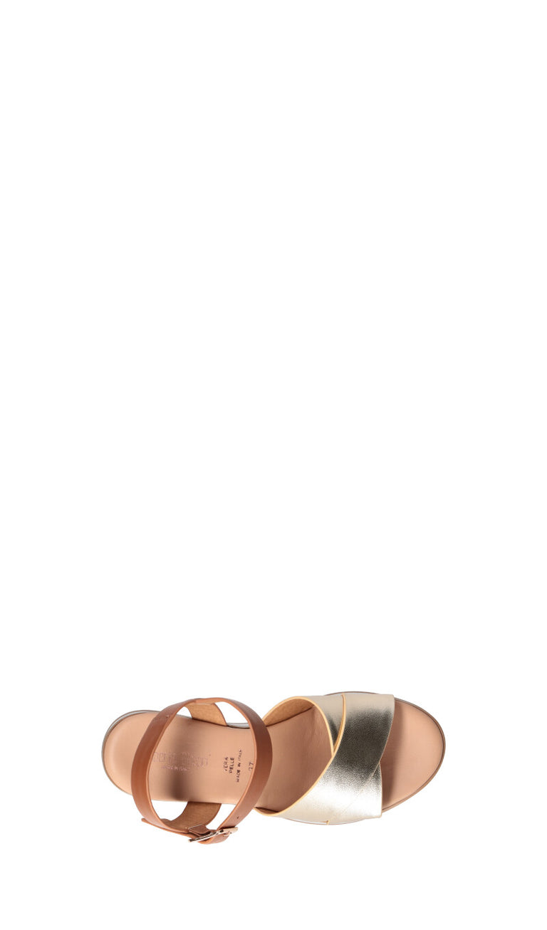 ROBERTA GINEPRI Sandalo donna oro/marrone in pelle