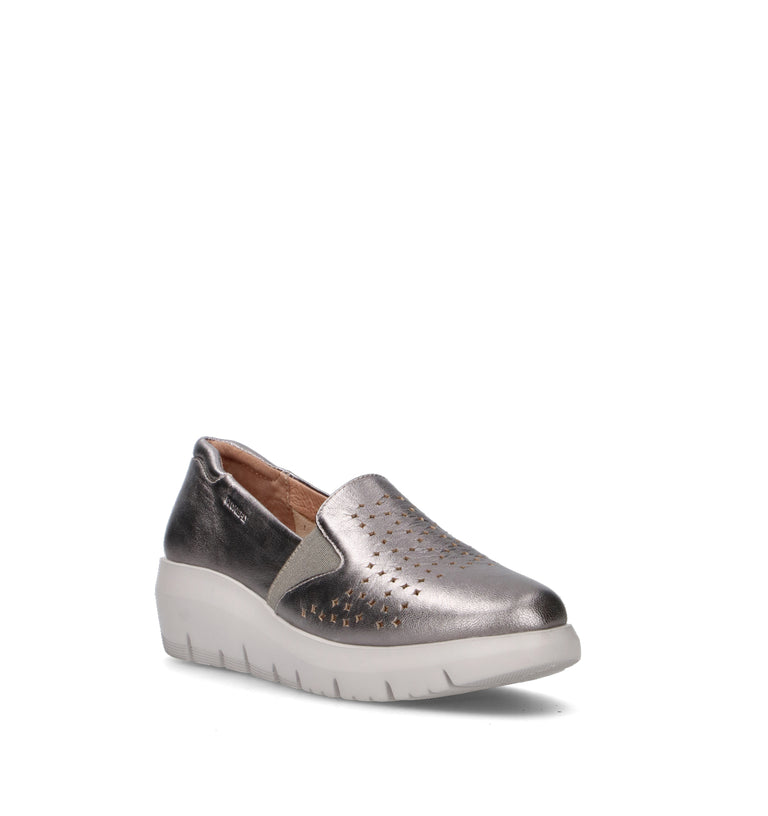 STONEFLY Mocassino donna argento in pelle