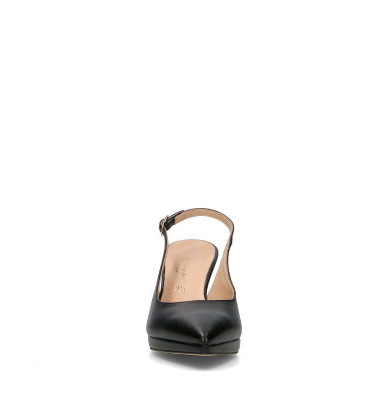 REBECCA VAN DIK Slingback donna nera