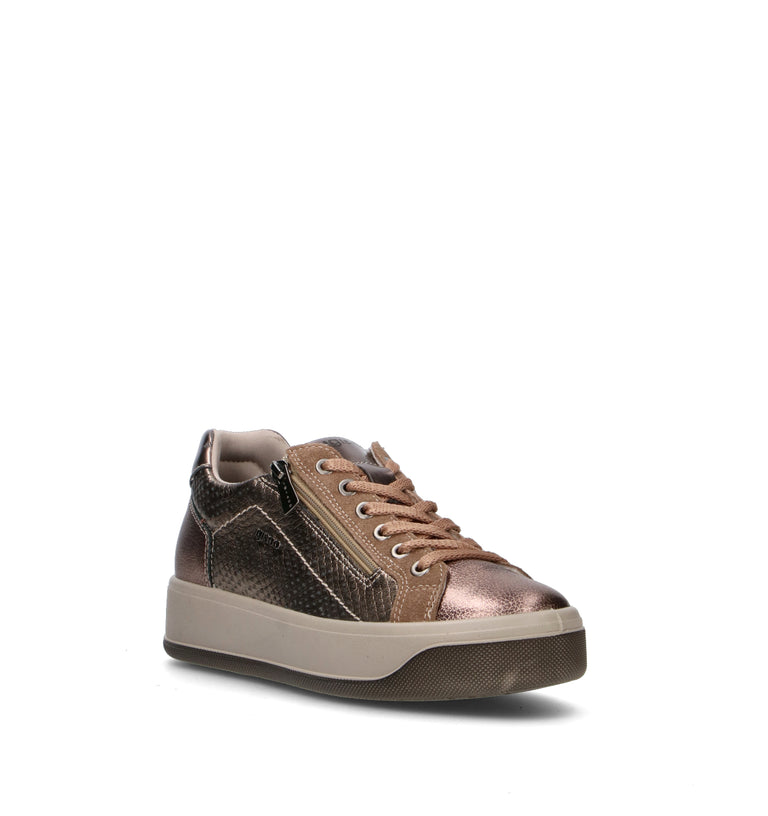 IGI&CO Sneaker donna taupe in pelle