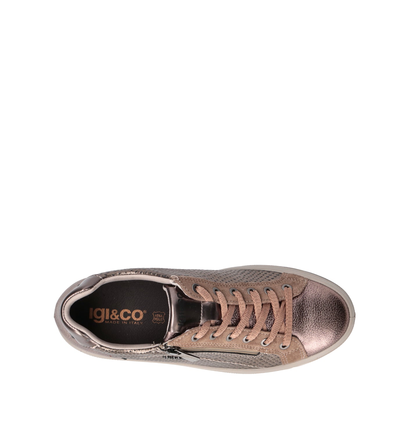IGI&CO Sneaker donna taupe in pelle