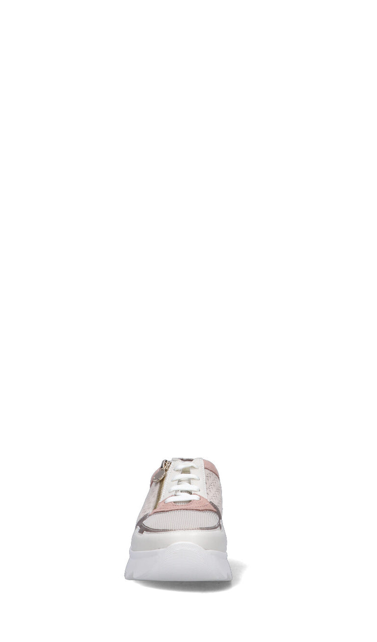 STONEFLY Sneaker donna bianca/rosa in pelle