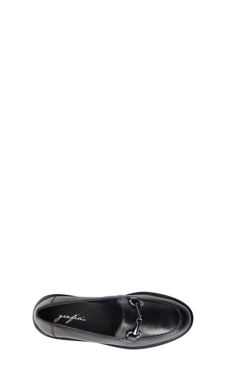 GRAFIA Mocassino donna nero in pelle