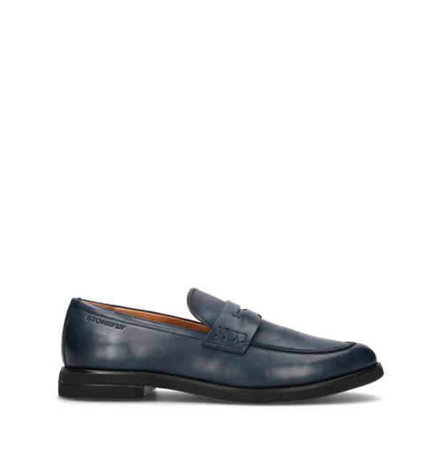 STONEFLY Mocassino uomo blu in pelle