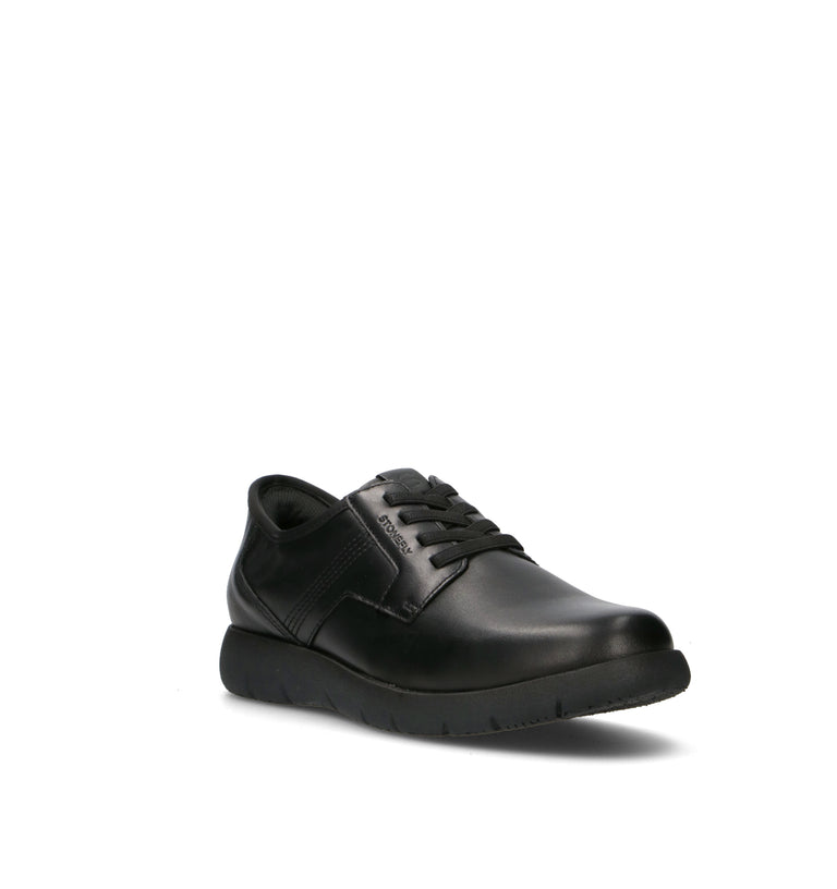 STONEFLY Stringata uomo nera in pelle