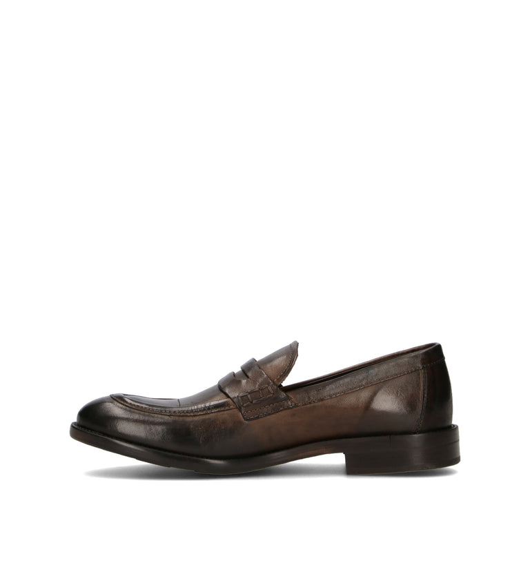 PAWELK'S Mocassino uomo marrone in pelle