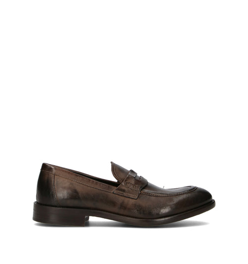 PAWELK'S Mocassino uomo marrone in pelle